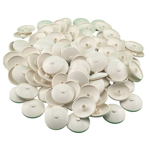 100 Pcs Lego Round Specialty White Plate 2x2 - New Old Stock - A490 - Picture 1 of 9
